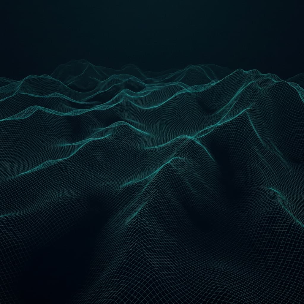 Abstract terrain wireframe